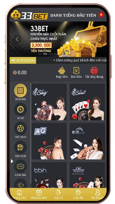 sòng bài trực tuyến 33BET